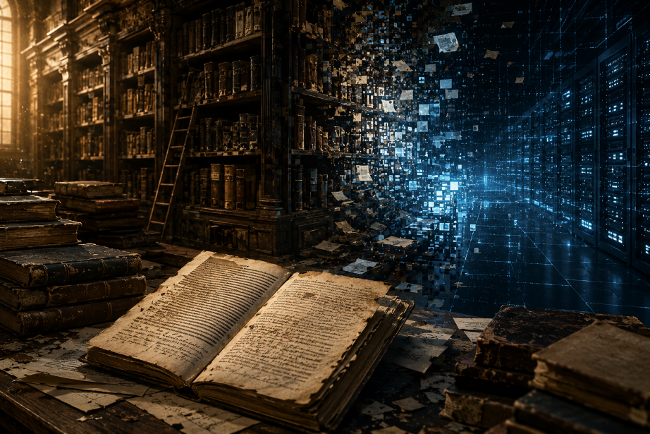 Livros alimentando IAs